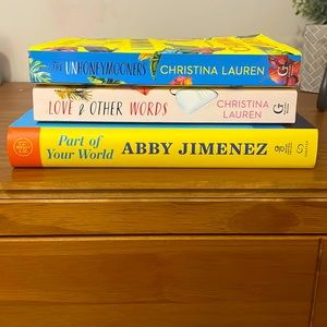3 Romance Novels by Christina Lauren & Abby Jimenez - all in great shape
